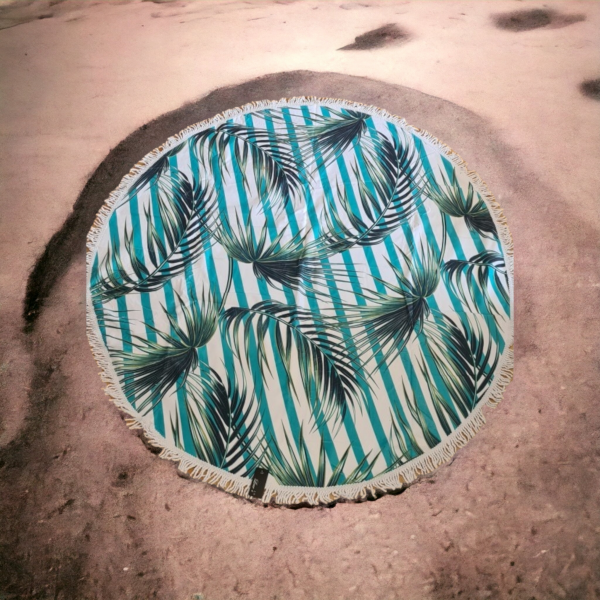 Bombažna okrogla brisača za plažo TROPICAL GH-233