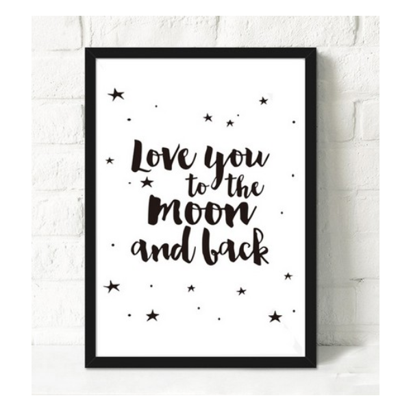 Print poster I LOVE YOU,30x21cm