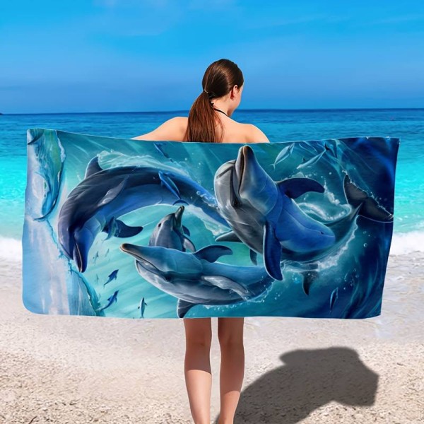 Brisača za plažo 70x150, DELFINI