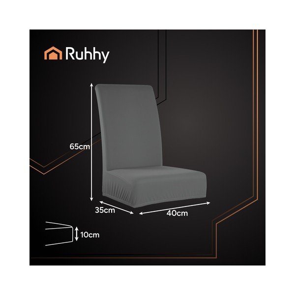 Komplet 6 prevlek za stole temno sive barve 