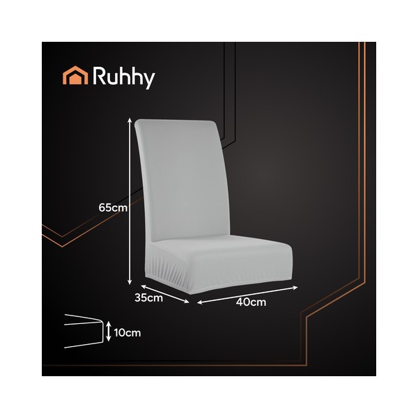 Komplet 6 prevlek za stole svetlo sive barve 