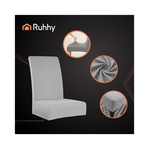 Komplet 6 prevlek za stole svetlo sive barve 