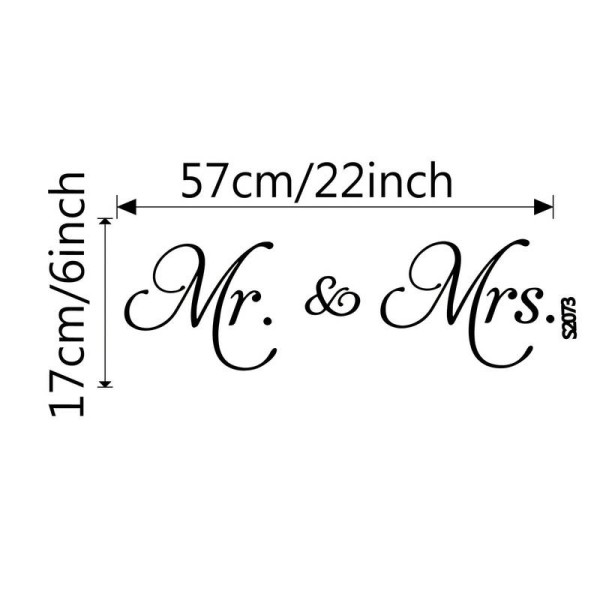 Stenska nalepka za spalnico MR.&MRS.
