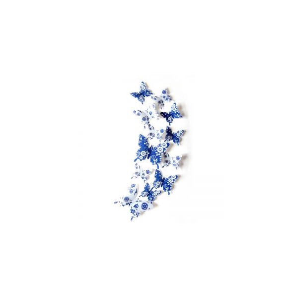 Komplet 12 modrih metuljčkov