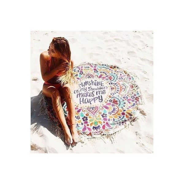Okrogla brisača za plažo, SUNSHINE-REC2