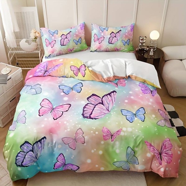 Posteljnina 200X200, PISANI METULJI