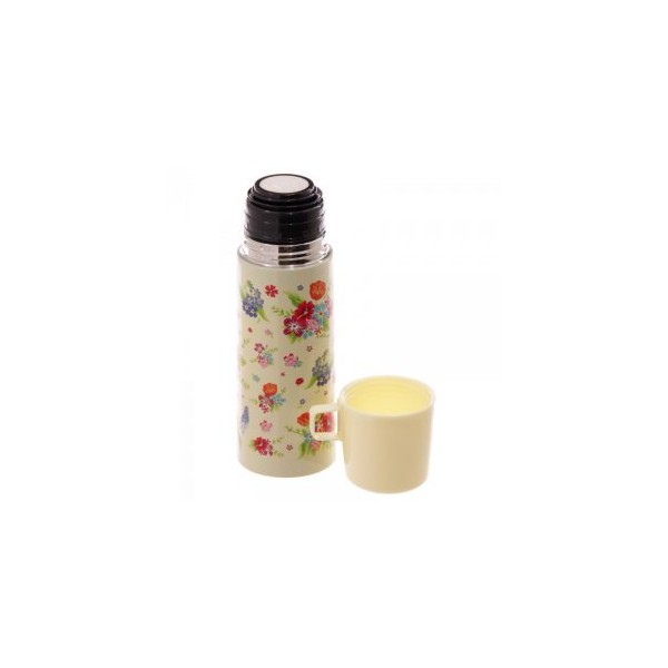 Termovka z rožami, 350ml, bež