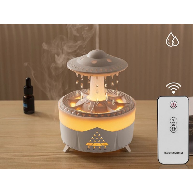 Aroma difuzor in vlažilec zraka UFO LED z daljinskim upravljalnikom 