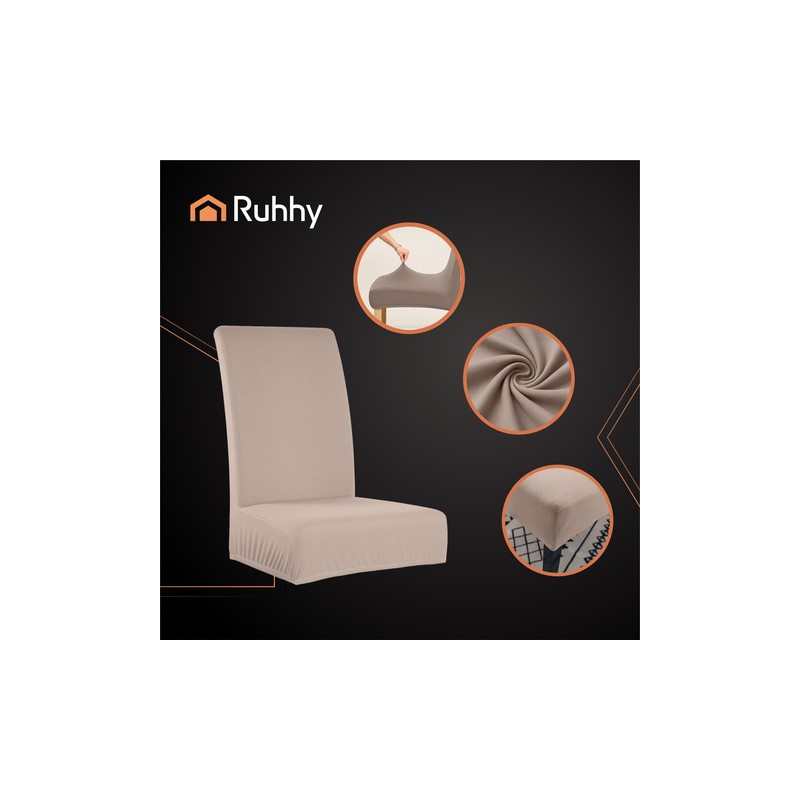 Komplet 6 prevlek za stole bež barve