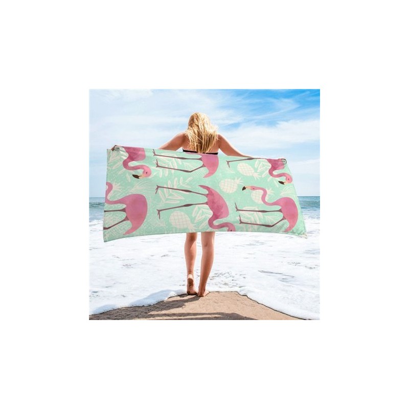 Brisača za plažo,HELLO FLAMINGO,170x90